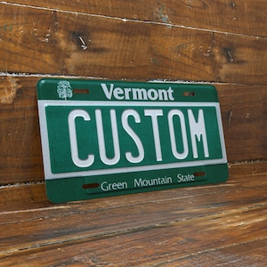 Personalisierte 6 "x 12" Vermont Nummernschild | Premium-Qualität Flach Aluminium Fahrzeuganhänger | Neuheit VT-Nummernschild | Grüner Bergstaat