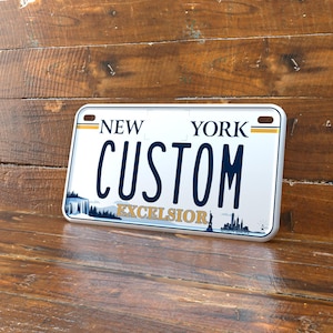 Personalized New York 4x7 Motorcycle ATV/UTV License Plate – Embossed Edge Novelty Tag