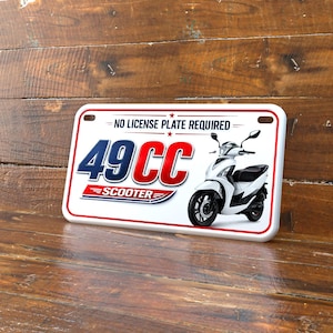 49cc Scooter/Moped 4x7 License Plate | No License Plate Required