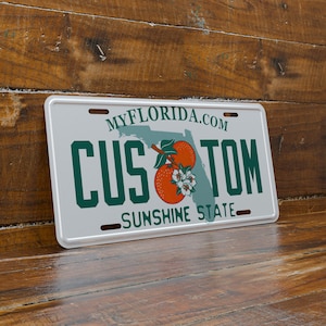 Personalized 6x12 Florida License Plate
