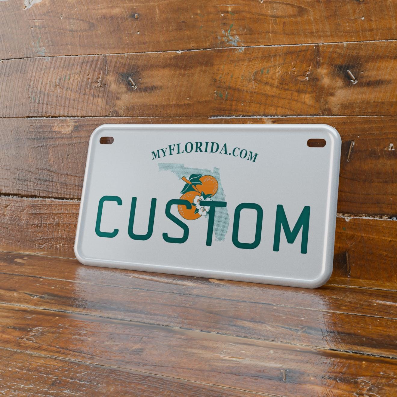 Personalized 4x7 Florida Motorcycle License Plate