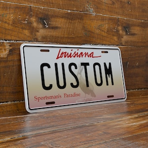 Personalized 6x12 Louisiana License Plate