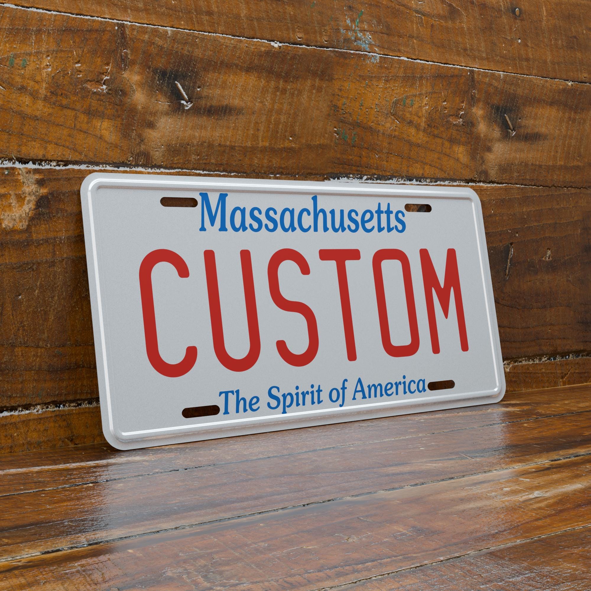 Personalized 6x12 Massachusetts License Plate