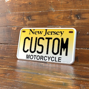 Personalized New Jersey 4x7 Motorcycle ATV/UTV License Plate – Embossed Edge Novelty Tag