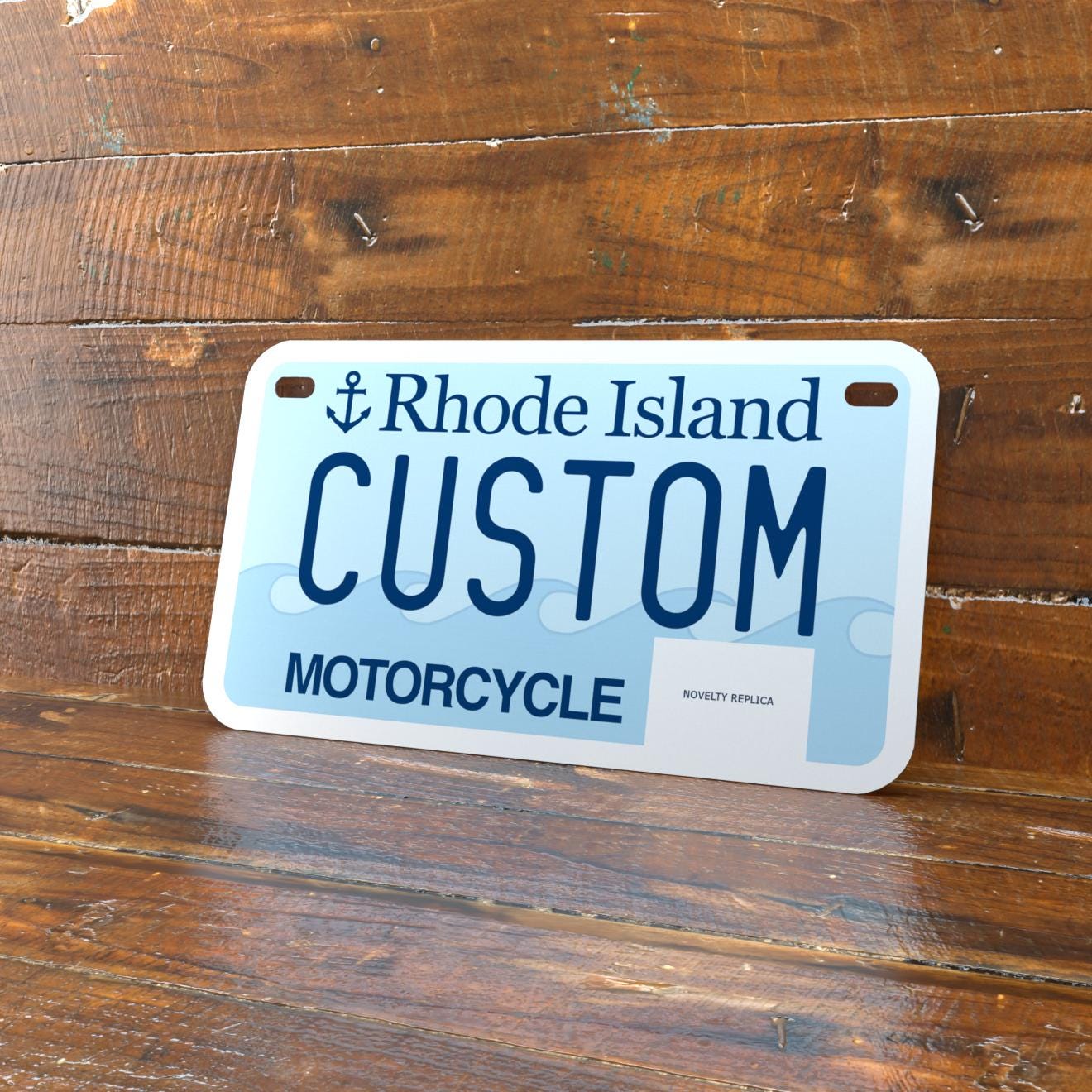Personalized Rhode Island 4x7 Motorcycle ATV/UTV License Plate