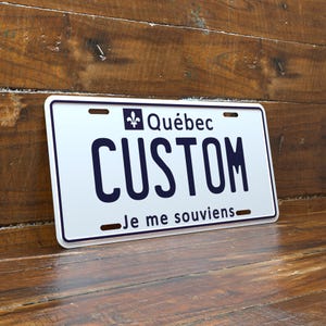 Personalized 6x12 Quebec Canada License Plate
