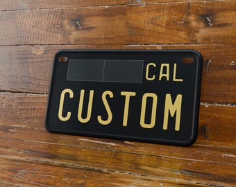 Personalized 4x7 California Motorcycle License Plate | Premium Quality Stamped Aluminum CA Motorcycle Tag