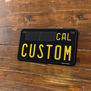 Personalized California 4x7 Motorcycle ATV/UTV License Plate – Embossed Edge Novelty Tag