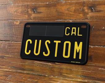 Personalized California 4x7 Motorcycle ATV/UTV License Plate – Embossed Edge Novelty Tag