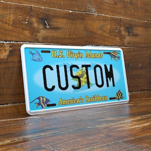 Personalized 6x12 U.S. Virgin Islands License Plate