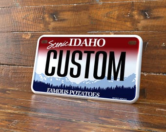 Personalized Idaho 4x7 Motorcycle ATV/UTV License Plate – Embossed Edge Novelty Tag