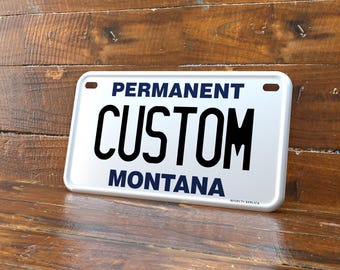 Personalized Montana 4x7 Motorcycle ATV/UTV License Plate – Embossed Edge Novelty Tag