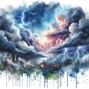 13 storm clipart regen clipart donder bliksem weer graphics Cloud clipart bliksem clipart aquarel