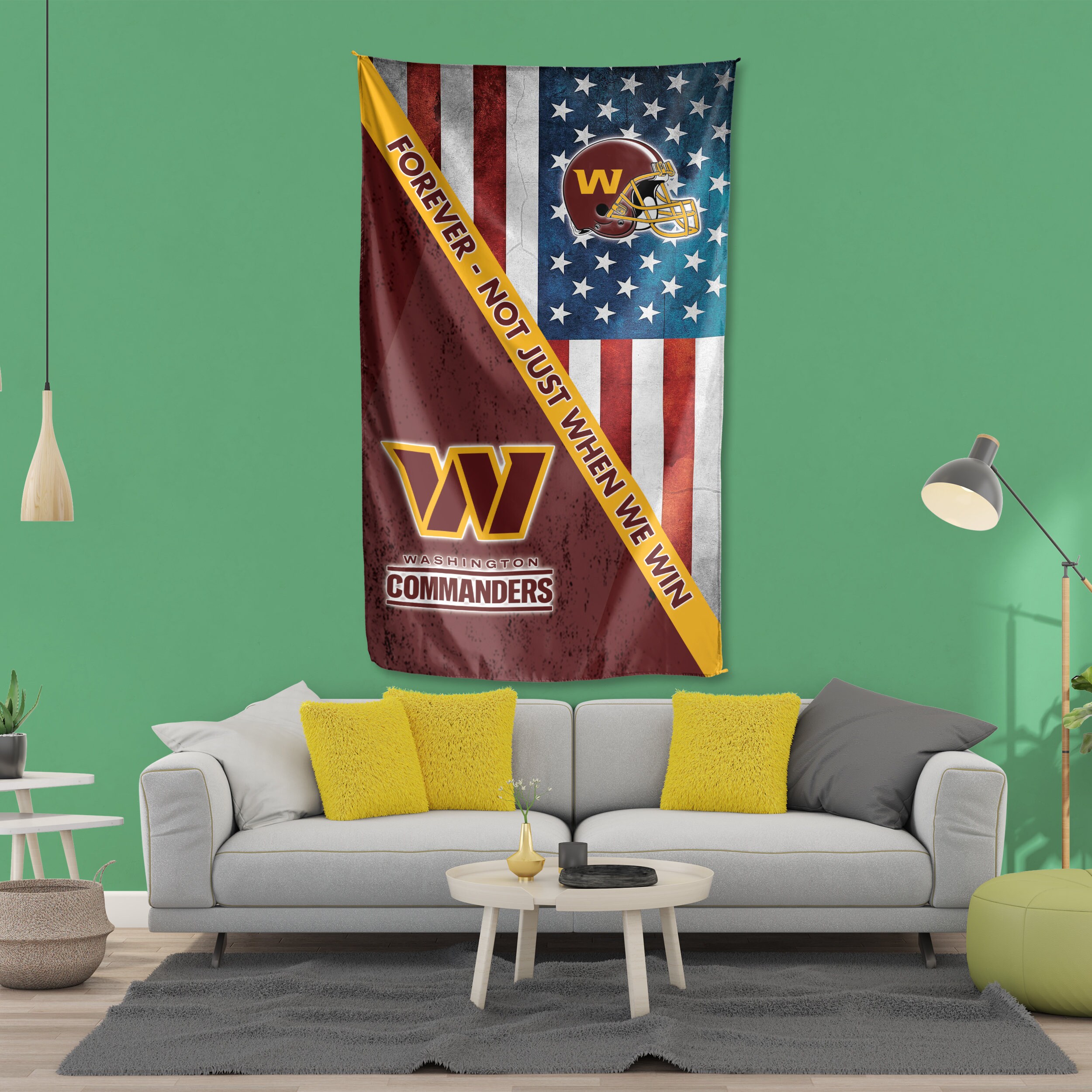 Washington Commanders American Flag Washington Commanders Etsy