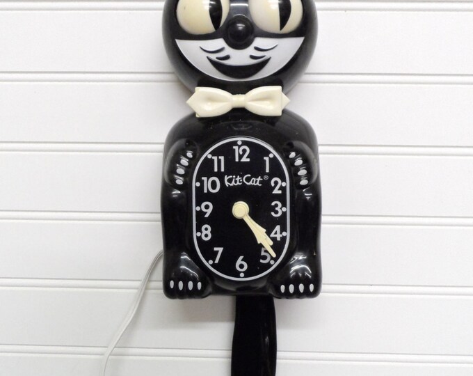 Vintage Kit Cat Clock Cat Wall Clock With Moving Tail and Eyes Etsy