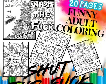 Printable Coloring Sheets, Swear Coloring Pages, Adult Coloring Pages printable, Swear Word Coloring Page, Funny Coloring Pages, Bad Words