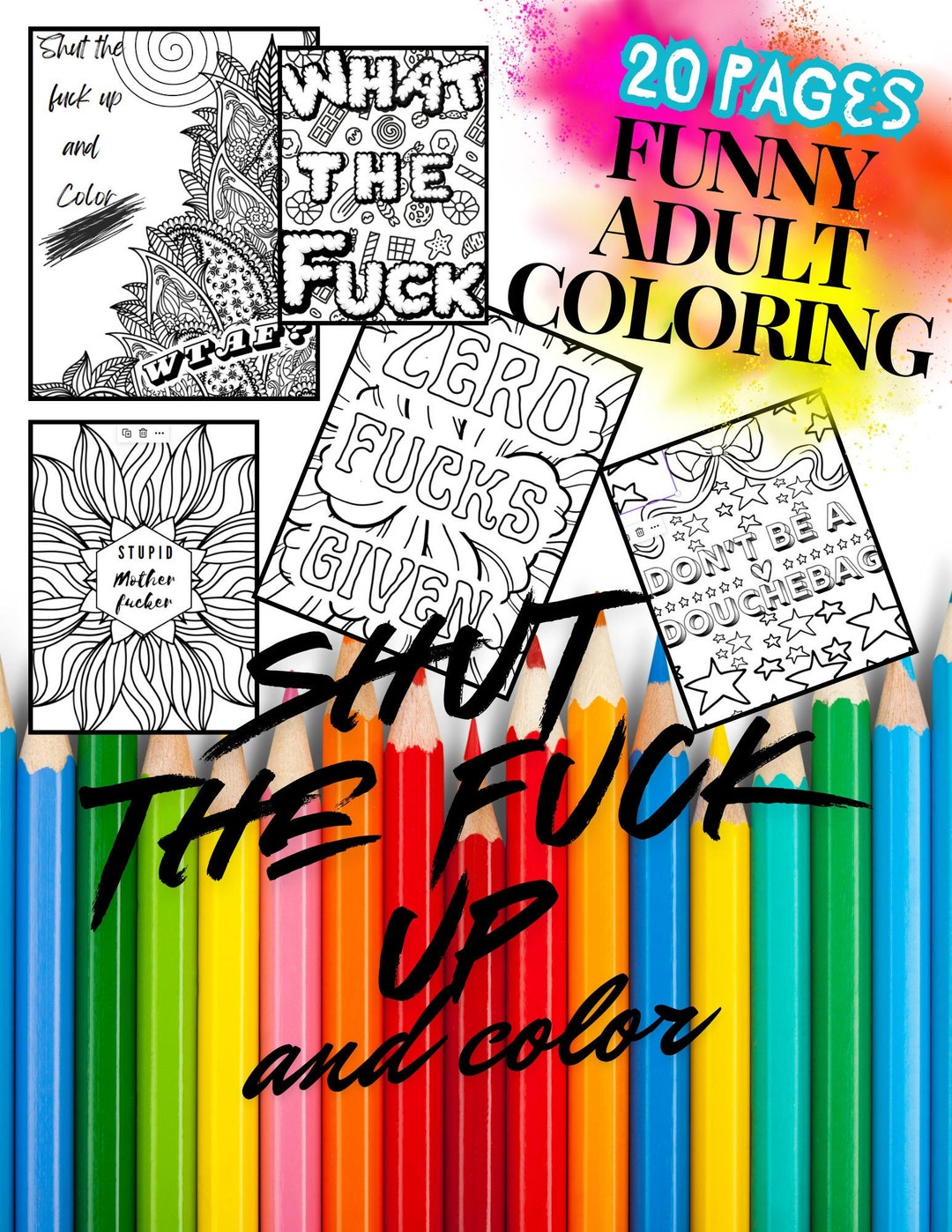 Printable Coloring Sheets, Swear Coloring Pages, Adult Coloring Pages ...