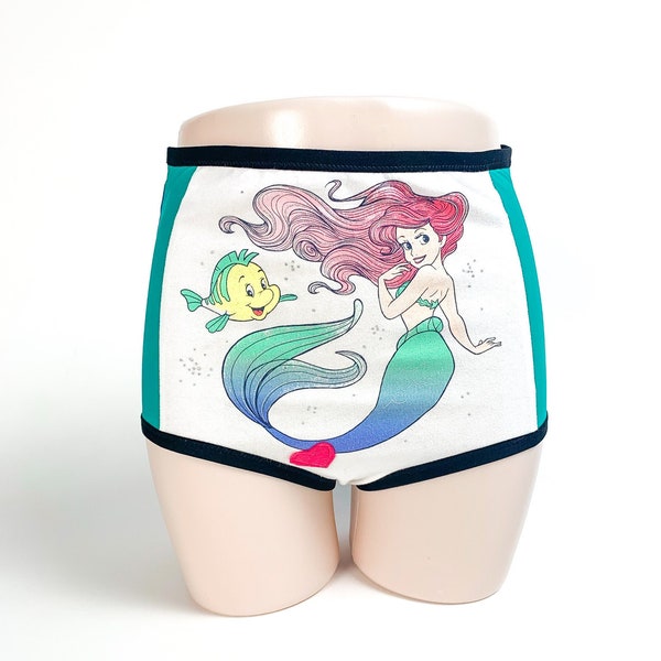 S Ariel Underwear, Handmade Ariel Panties, Diy High Waisted Panties, Disney Panties , Disney Lingerie, The little Mermaid Underwear