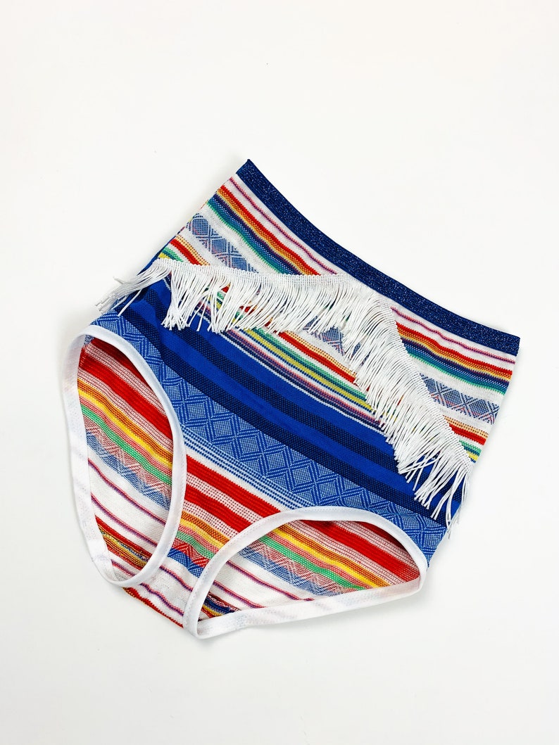 S Mexican Blanket Underwear Handmade Rainbow Panties Diy Etsy