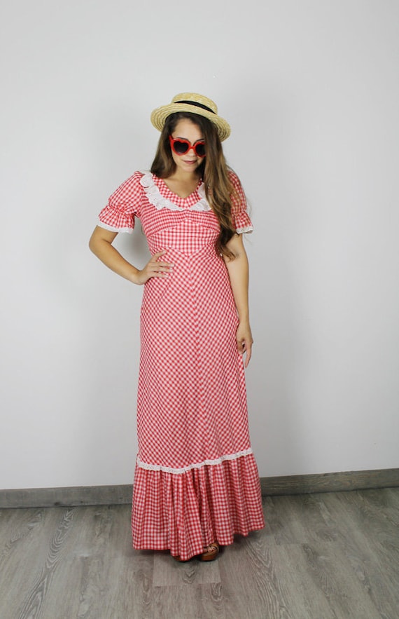 red gingham dress womens
