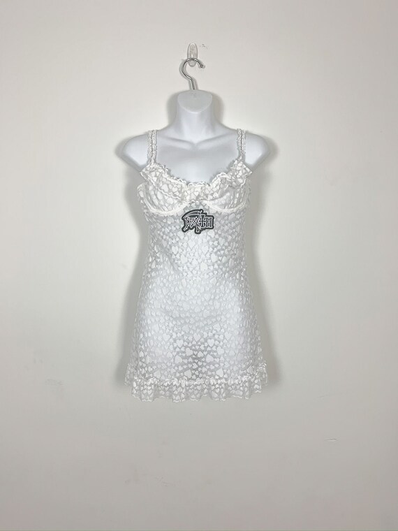 L White Heart DEATH Lingerie. Upcycled Lingerie De