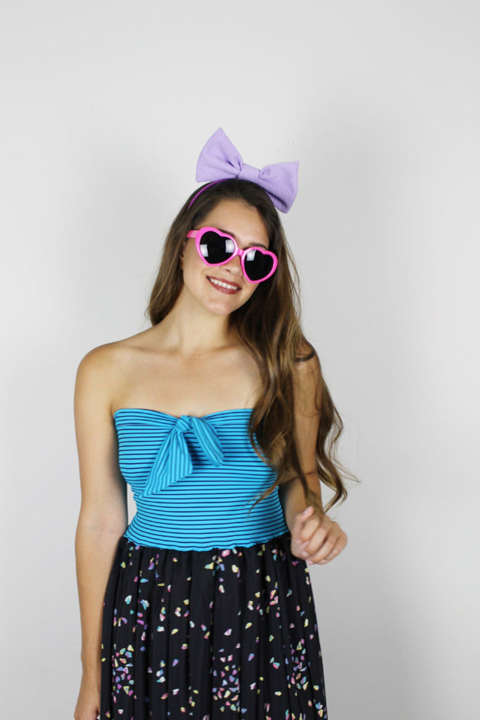 Robe à Pois Sans Manches Body Central - Taille L - Occasion Très Bon état - Multicolore
