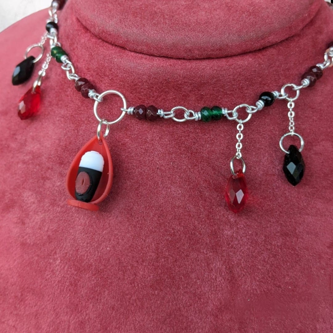 Chocker necklace earrings Alastor hotel