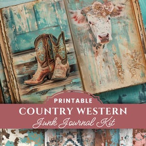 Cowgirl Junk Journal Pages: Rustic Western Ephemera (Digital Download)