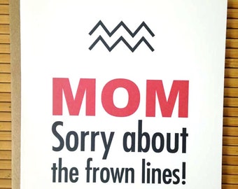Funny Moms Birthday Day Card - Happy Birthday Mom - Mothers Birthday Card - Birthday Card For Mom