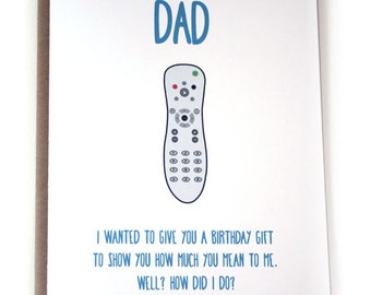 Dads Birthday Card, Birthday Card For Dad, Greeting Card, Birthday Card, Blank Card