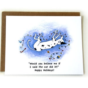 Dog Christmas Card, Funny Holiday Greeting Card