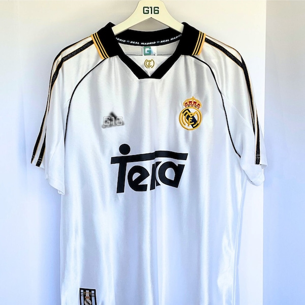 Real Madrid Retro 1999/2000 #14 J.M. GUTI, Premium, Soccer Jersey, Hala Madrid and nothing else, vintage soccer shirt. Redondo, Raul, Anelka