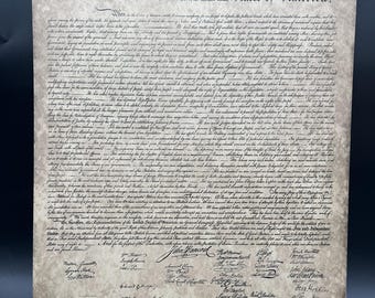 Declaration of Independence (~16" x 20")