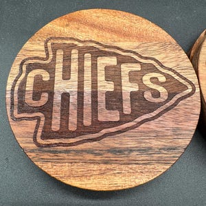 KC Chiefs Coasters (Set Includes 4 Coasters)