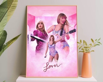 Taylor Swift Lover Eras Tour | Digital Painting Print | Digital Download