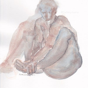 Figure art watercolor figure painting | Etsy