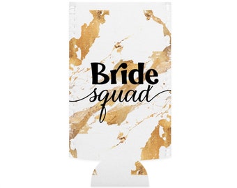 Bride Squad - gold - Slim Can Cooler