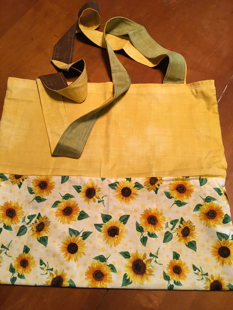Reversible Fabric Tote Bags With Long Handles That Are Washable. - Etsy