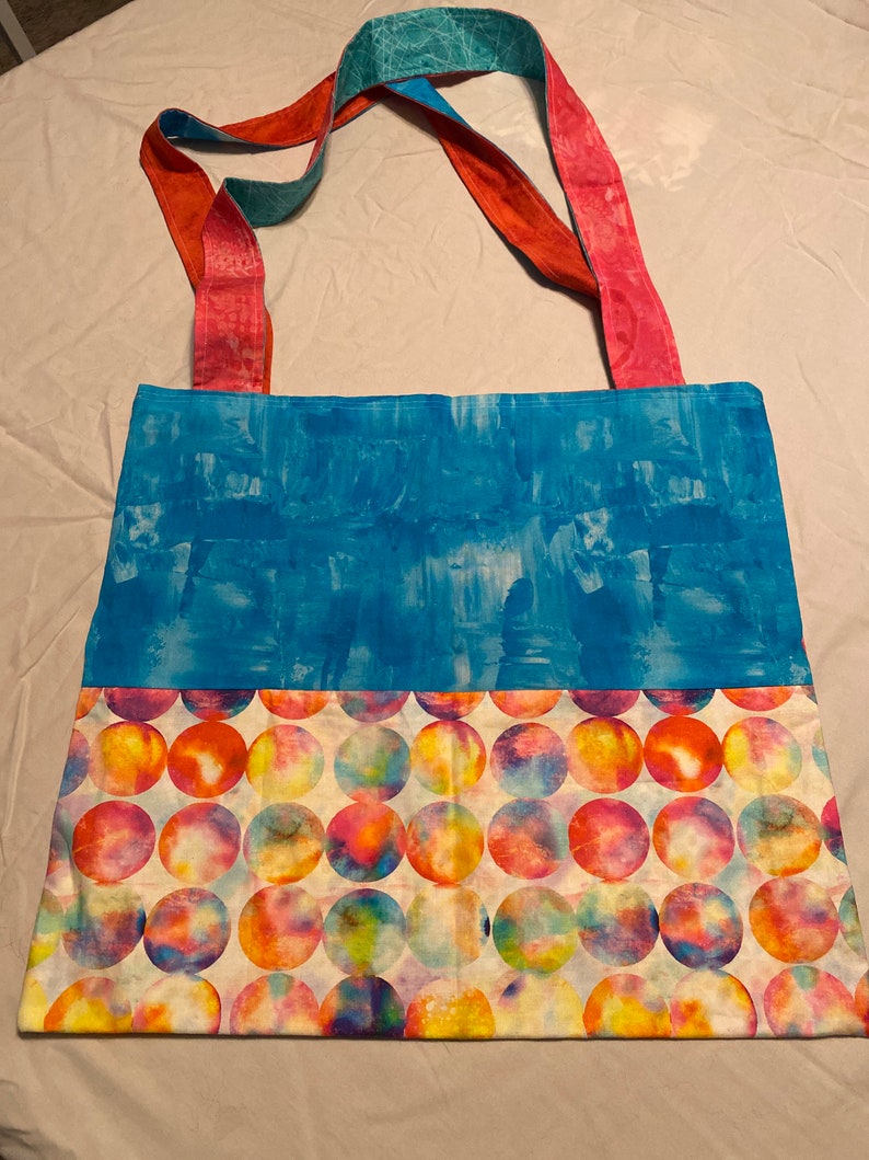 Reversible Fabric Tote Bags With Long Handles That Are Washable. - Etsy