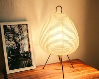 Reispapierlampe – Noguchi japanische Akari-Laterne, Wabisabi-Dekoration, verzierte Nachtlichtlampe, dekorative Wabi-Sabi-Nachtlicht-Geschenklampen