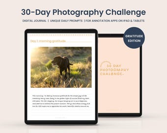 30日間の感謝の写真撮影チャレンジ：毎日の課題（インタラクティブPDF）