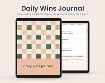 Wins Journal | Digitaler Download | Reflection Journal | Reflektieren und notieren Sie die Errungenschaften | Verfolge deine Siege und setze positive Absichten