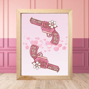 Vintage Rodeo Style: Pink Cowgirl Digital Wall Print - Etsy