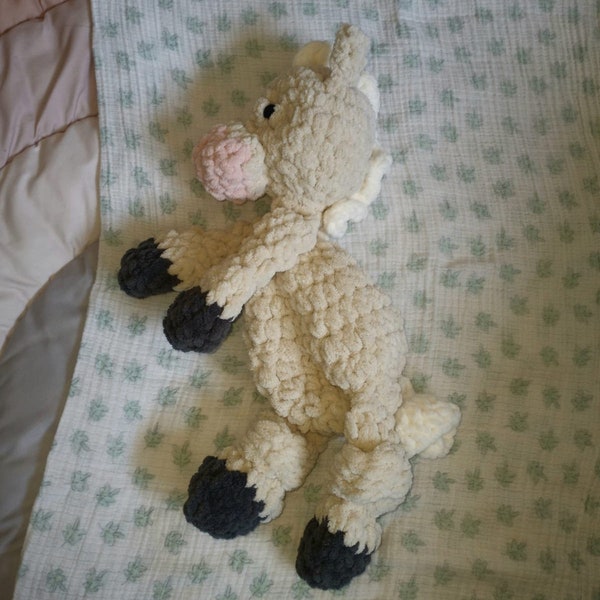 cremello horse lovey snuggler | nursery decor | security blanket | baby shower gift