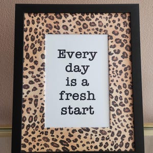 Leopard Print Picture Frame Mat | 8x10 for 5x7 Photo | Glam Decor