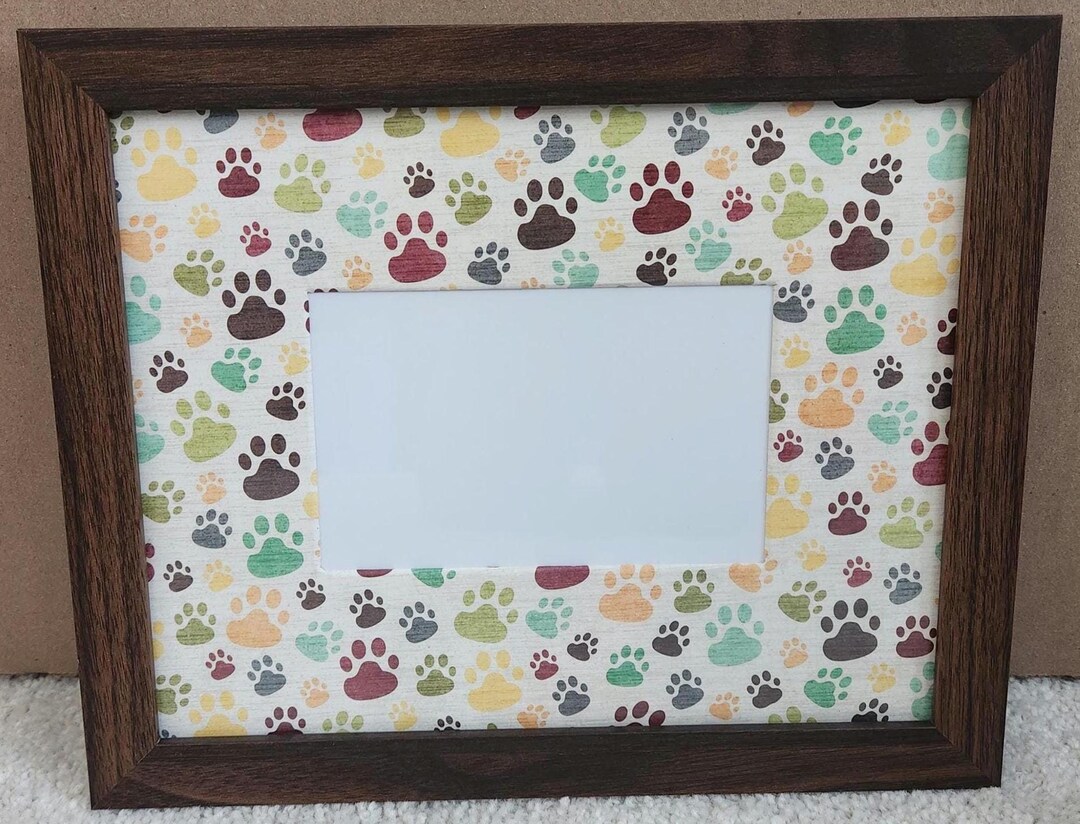 Paw Photo Frame Dog Paw Photo Frame Mat – Pet Memorial Gift, Fits 4x6 Photo - Etsy