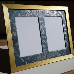 Astrologie Wohnkultur, Himmelblau & Gold Bilderrahmen, Chic Decor, Boho, Stargazers, Träumer, Tarot inspiriert