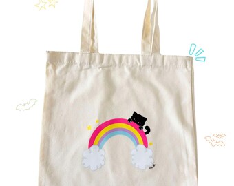 Rainbow Gato Tote