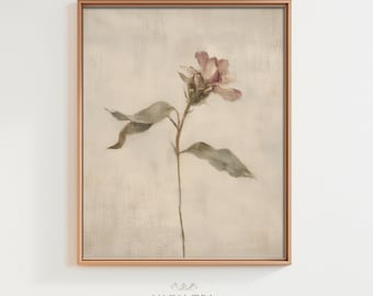 抽象的なチューリップの油絵 デジタルダウンロード アートプリント