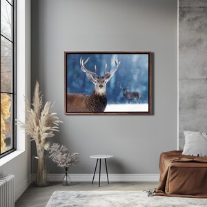 Deer Decorative Canvas Painting, Home Decor Canvas, Canvas Room Decor, Canvas Wall Art, Framed Canvas Wall Art, Large Wall Hanging